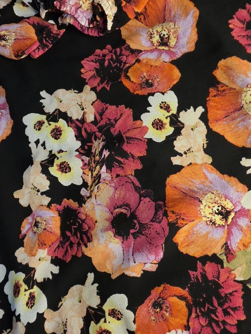 My Michelle Black Pink Floral Sleeveless Skater Mini Dress